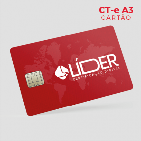 Certificado Digital para Transportadoras A3 em cartão (CT-e A3)